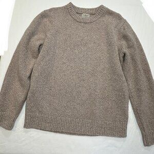 EUC LL Bean Men's Classic Ragg Wool Sweater -- size L -- 100% Lambs Wool